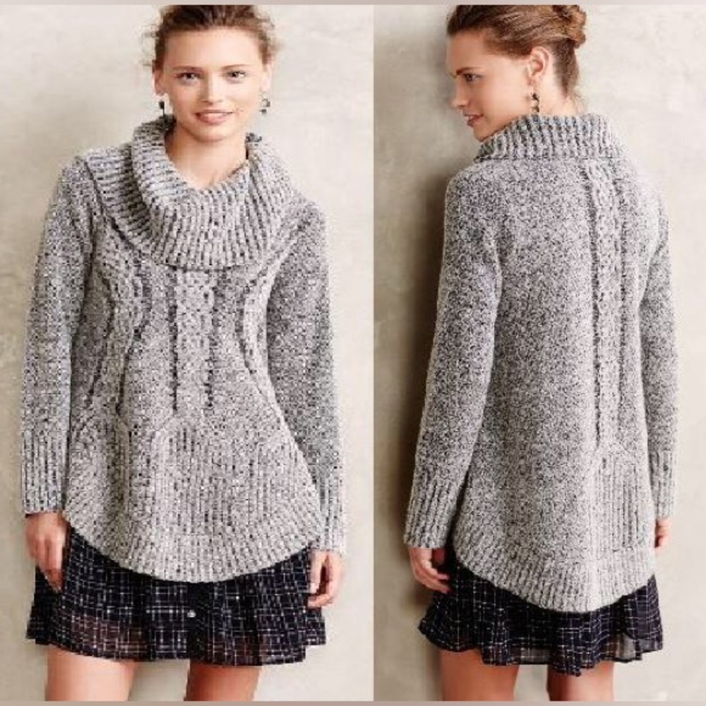 🆕 ANGEL OF THE NORTH Cable Boucle Pullover Poncho XS-P